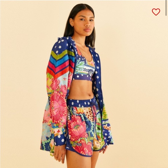 Farm Rio $250 Pull On Multi Coloured Shorts Size S - Picture 4 of 14